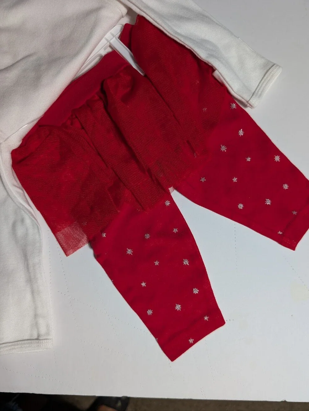 Carter's White and Red Merry & Bright Baby Girl Two-Piece Set